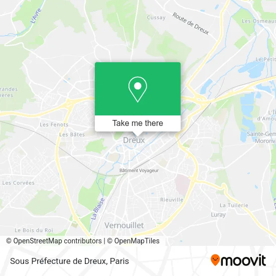 Sous Préfecture de Dreux map