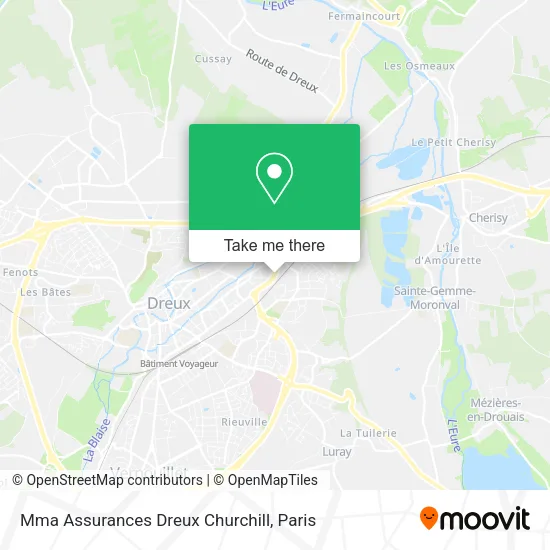 Mma Assurances Dreux Churchill map
