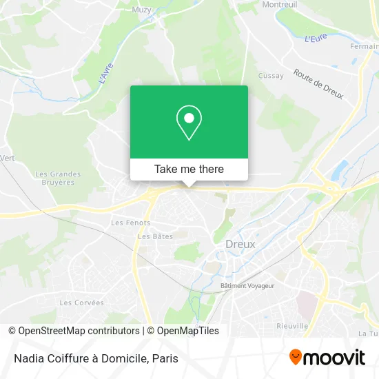 Nadia Coiffure à Domicile map