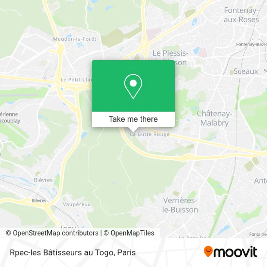 Rpec-les Bâtisseurs au Togo map