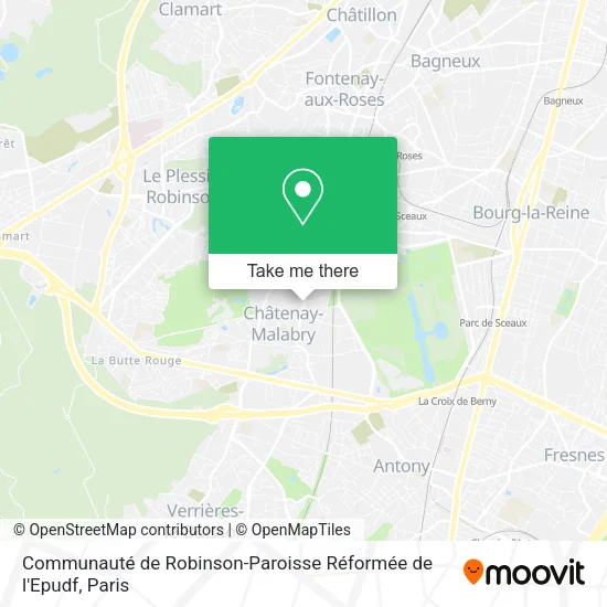 Mapa Communauté de Robinson-Paroisse Réformée de l'Epudf