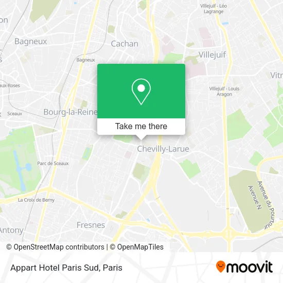 Appart Hotel Paris Sud map
