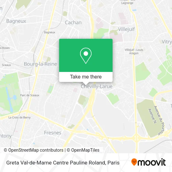 Mapa Greta Val-de-Marne Centre Pauline Roland