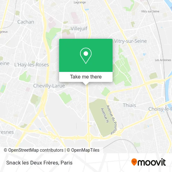 Snack les Deux Frères map