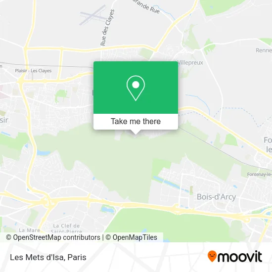 Les Mets d'Isa map