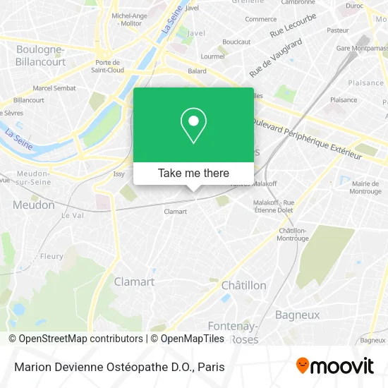 Mapa Marion Devienne Ostéopathe D.O.