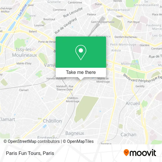 Paris Fun Tours map
