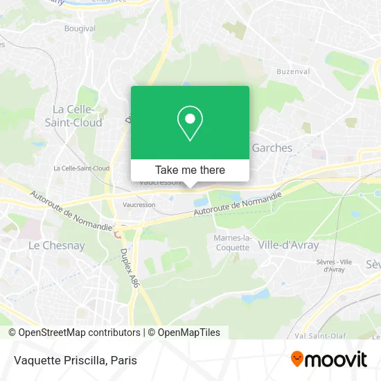 Vaquette Priscilla map