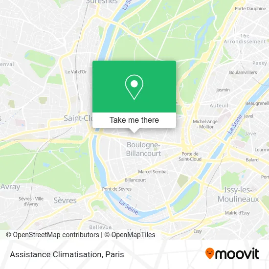 Assistance Climatisation map