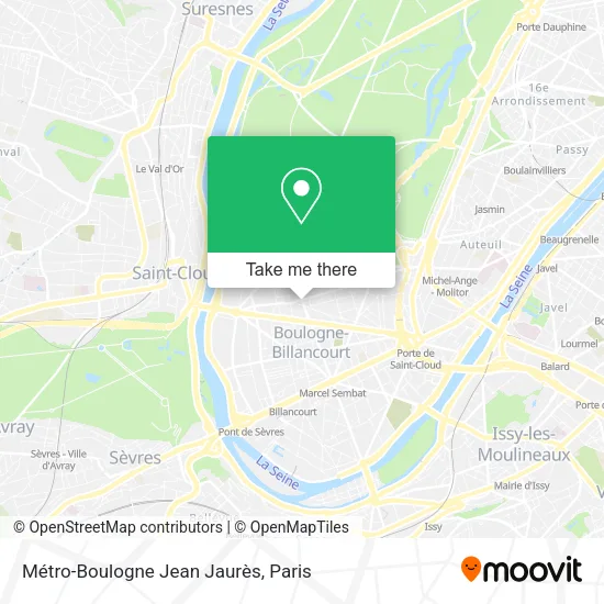 Métro-Boulogne Jean Jaurès map
