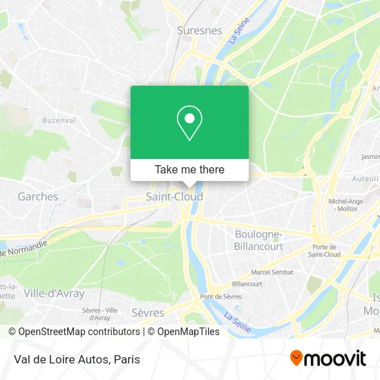 Val de Loire Autos map