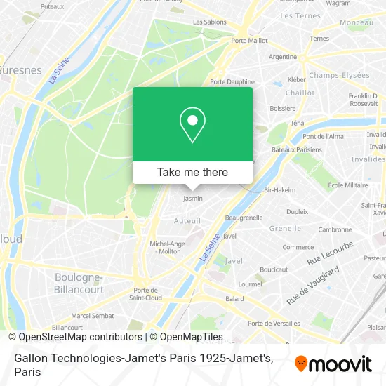 Gallon Technologies-Jamet's Paris 1925-Jamet's map