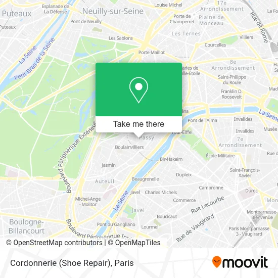 Cordonnerie (Shoe Repair) map