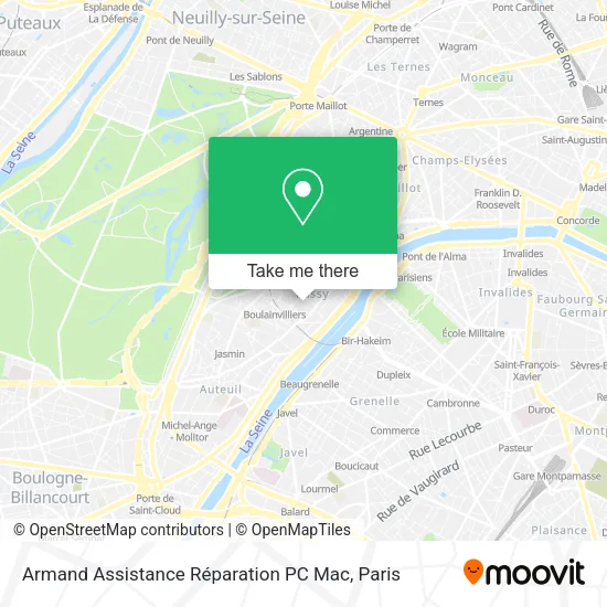 Armand Assistance Réparation PC Mac map