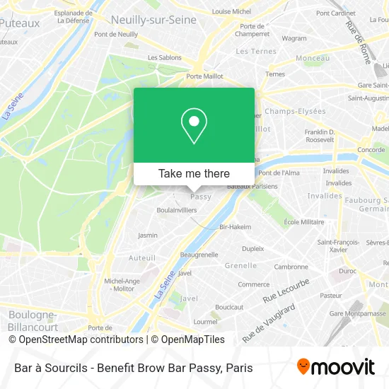 Bar à Sourcils - Benefit Brow Bar Passy map