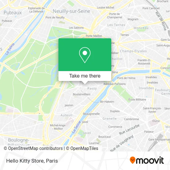 Hello Kitty Store map