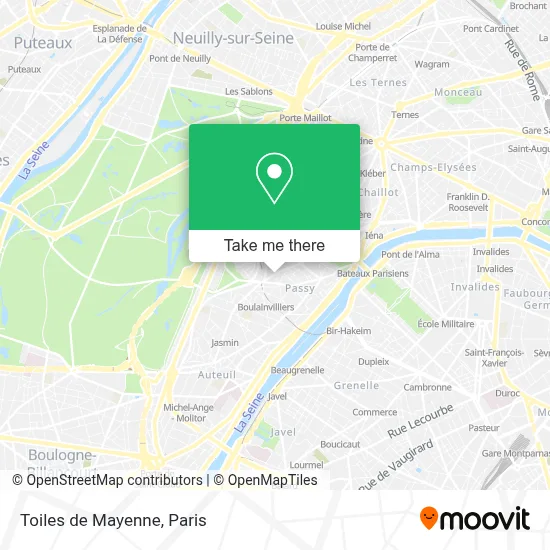 Toiles de Mayenne map