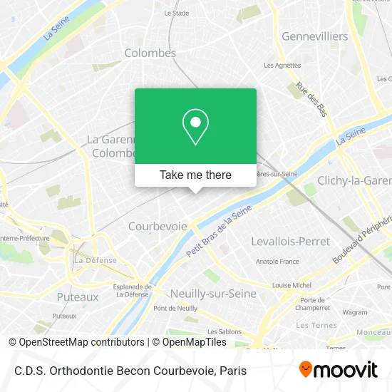 C.D.S. Orthodontie Becon Courbevoie map