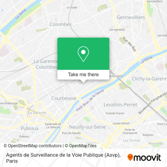 Agents de Surveillance de la Voie Publique (Asvp) map