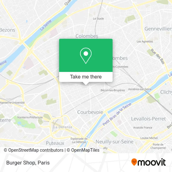 Burger Shop map