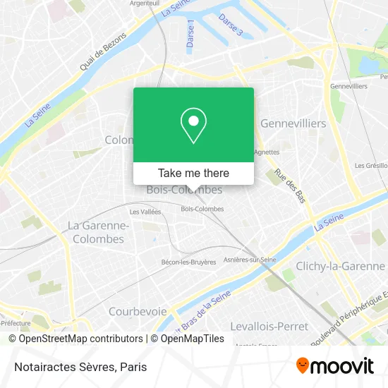 Notairactes Sèvres map