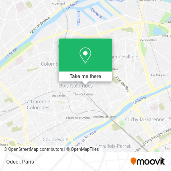 Odeci map