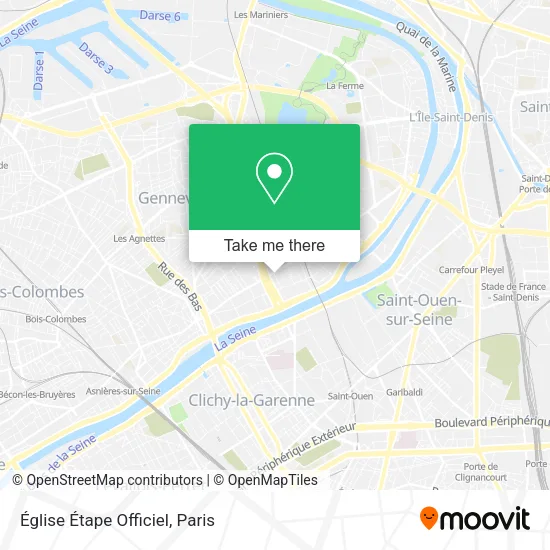 Église Étape Officiel map