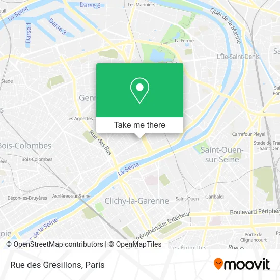 Rue des Gresillons map