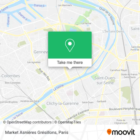 Market Asnières Grésillons map