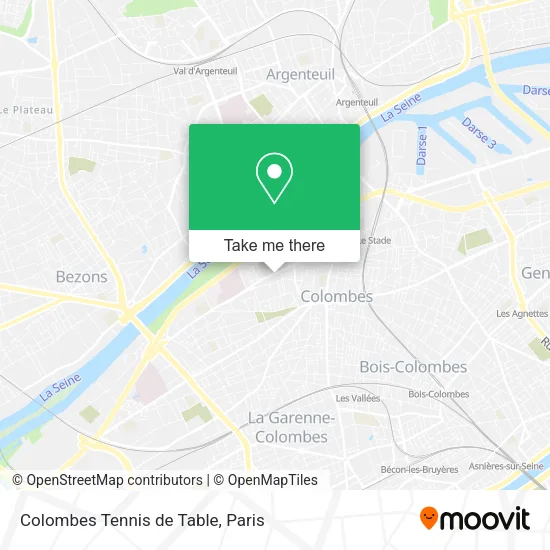 Colombes Tennis de Table map
