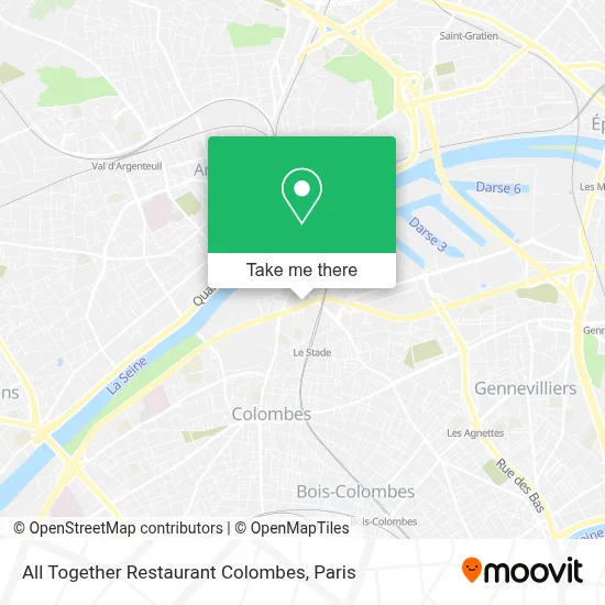 All Together Restaurant Colombes map