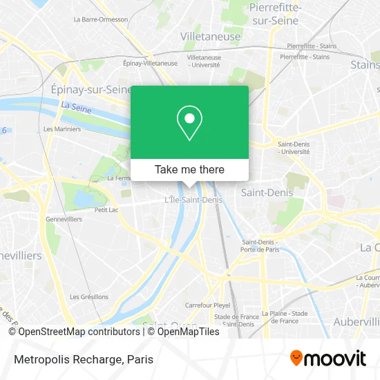 Metropolis Recharge map