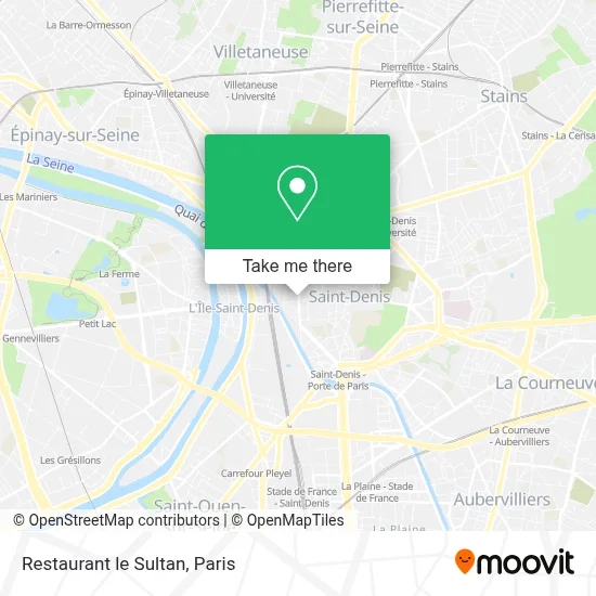 Restaurant le Sultan map