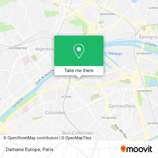 Damane Europe map