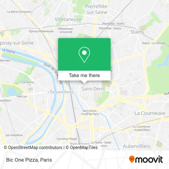 Bic One Pizza map
