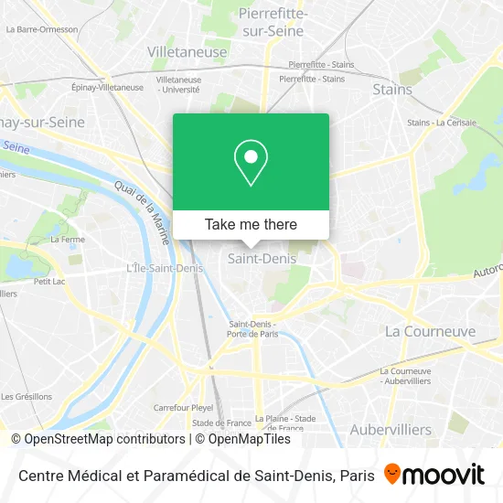 Centre Médical et Paramédical de Saint-Denis map