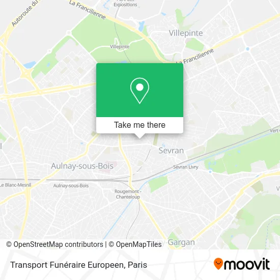 Transport Funéraire Europeen map