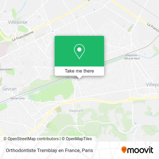 Orthodontiste Tremblay en France map