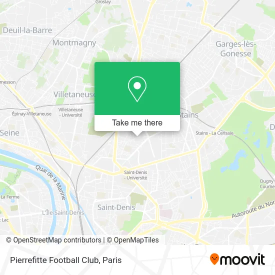 Pierrefitte Football Club map