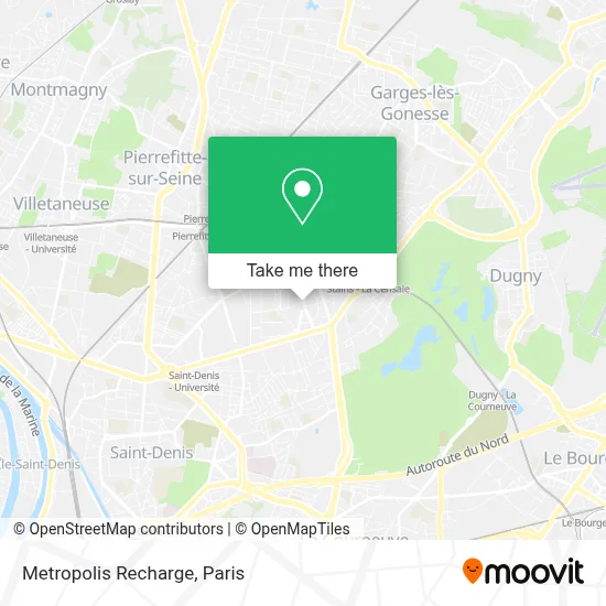 Metropolis Recharge map