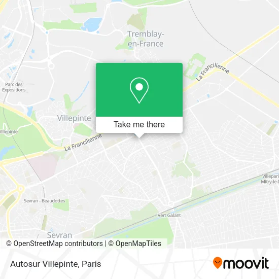 Autosur Villepinte map