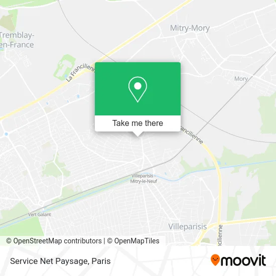 Service Net Paysage map