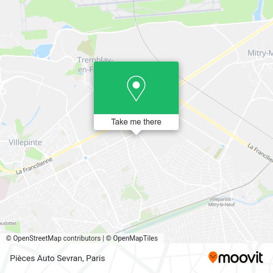 Pièces Auto Sevran map