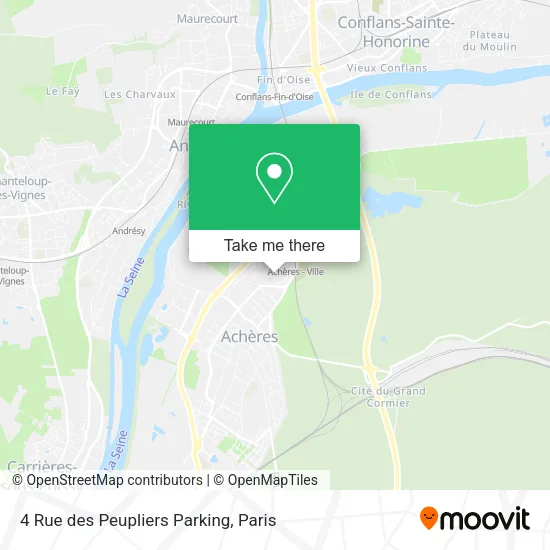 4 Rue des Peupliers Parking map