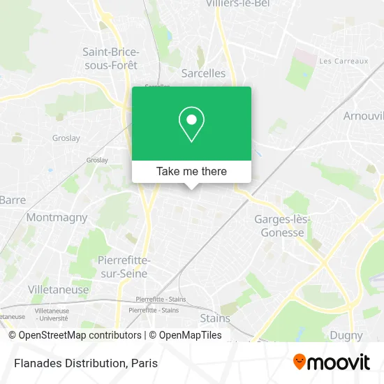 Flanades Distribution map