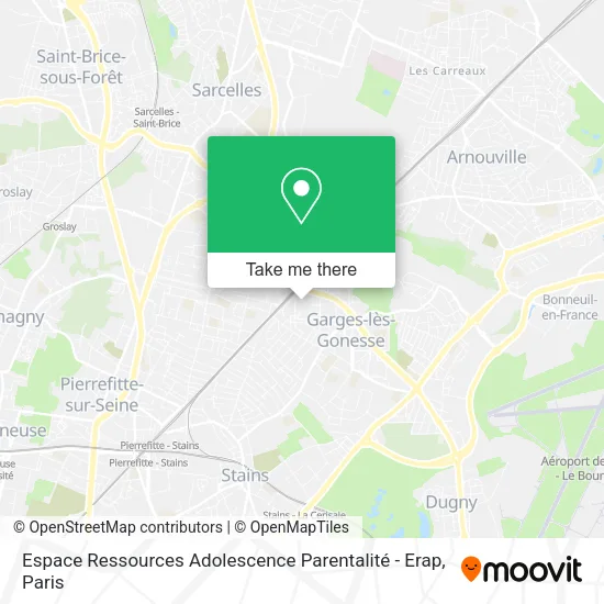 Espace Ressources Adolescence Parentalité - Erap map