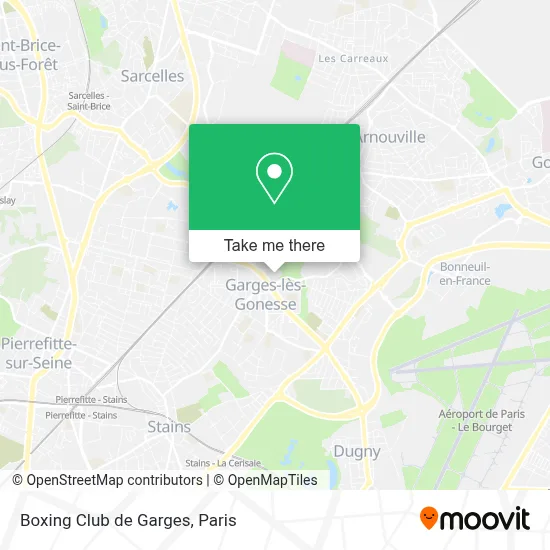 Boxing Club de Garges map