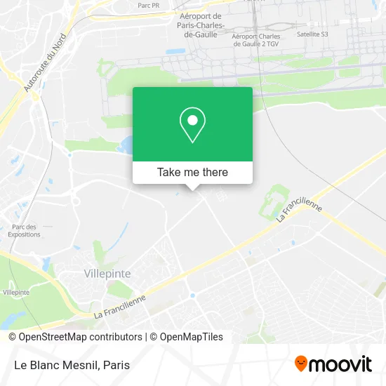 Le Blanc Mesnil map