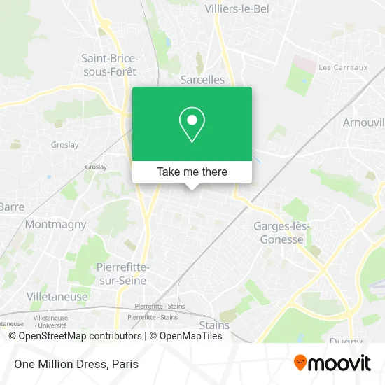 One Million Dress map