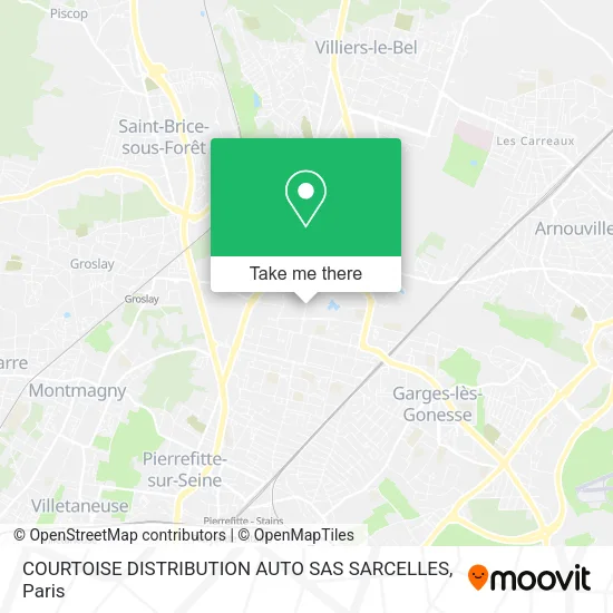 COURTOISE DISTRIBUTION AUTO SAS SARCELLES map